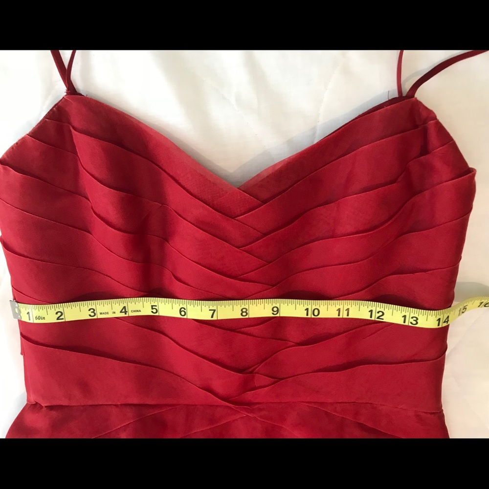 Fine Feathers red silk ball gown size 4 - Picture 5 of 15
